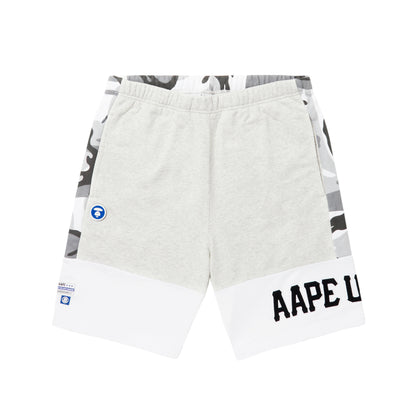 MOONFACE CAMO PANELLED SWEAT SHORTS