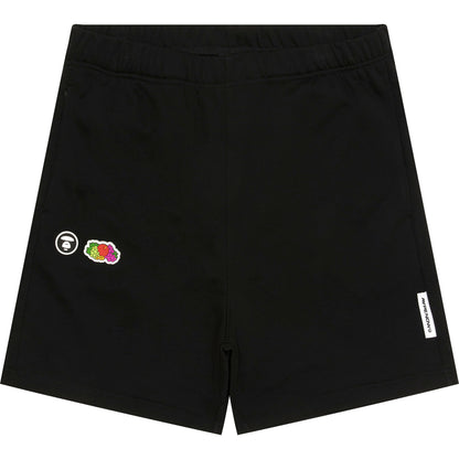 AAPE X FRUIT OF THE LOOM MOONFACE LOGO SWEAT SHORTS