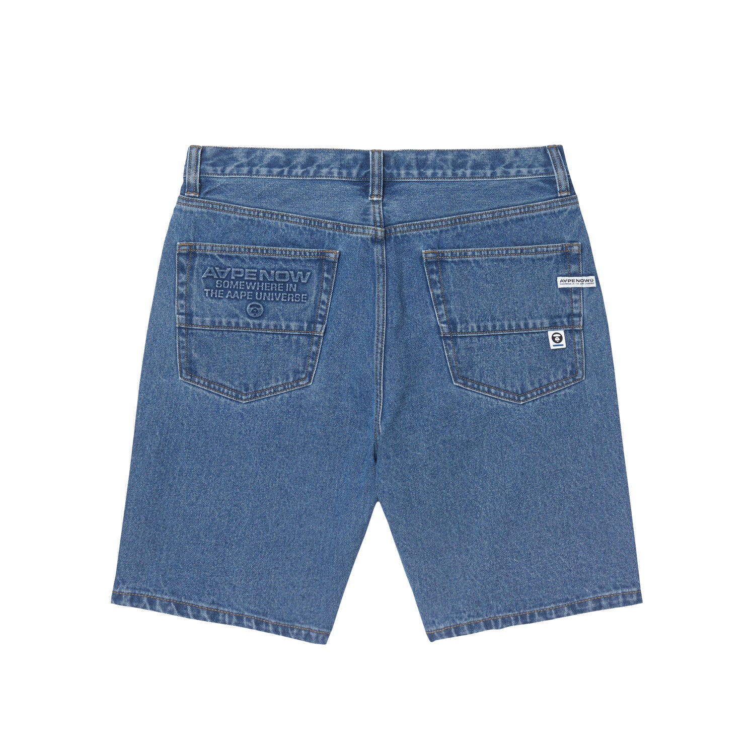 MOONFACE PATCH DENIM SHORTS