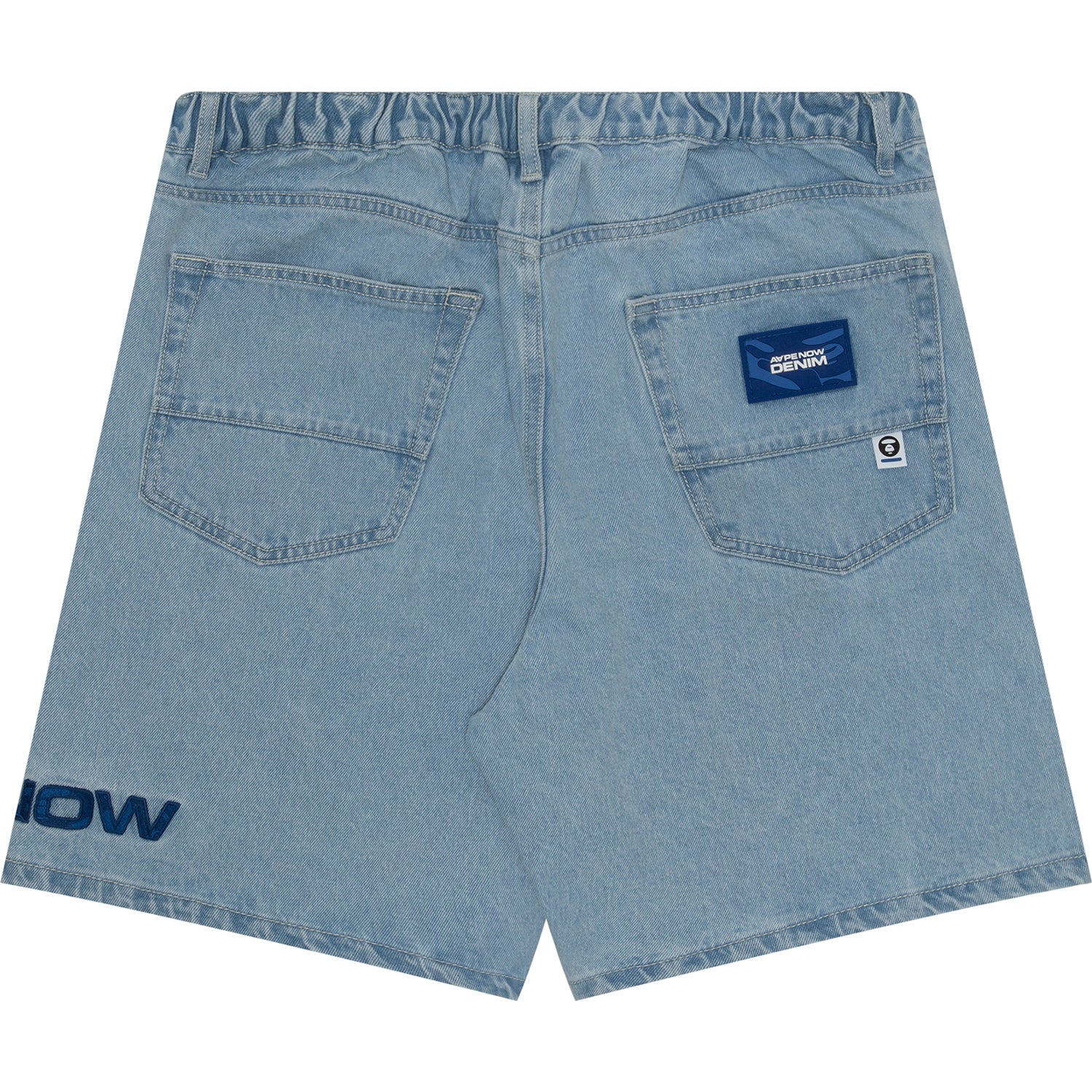 MOONFACE PATCH DENIM SHORTS