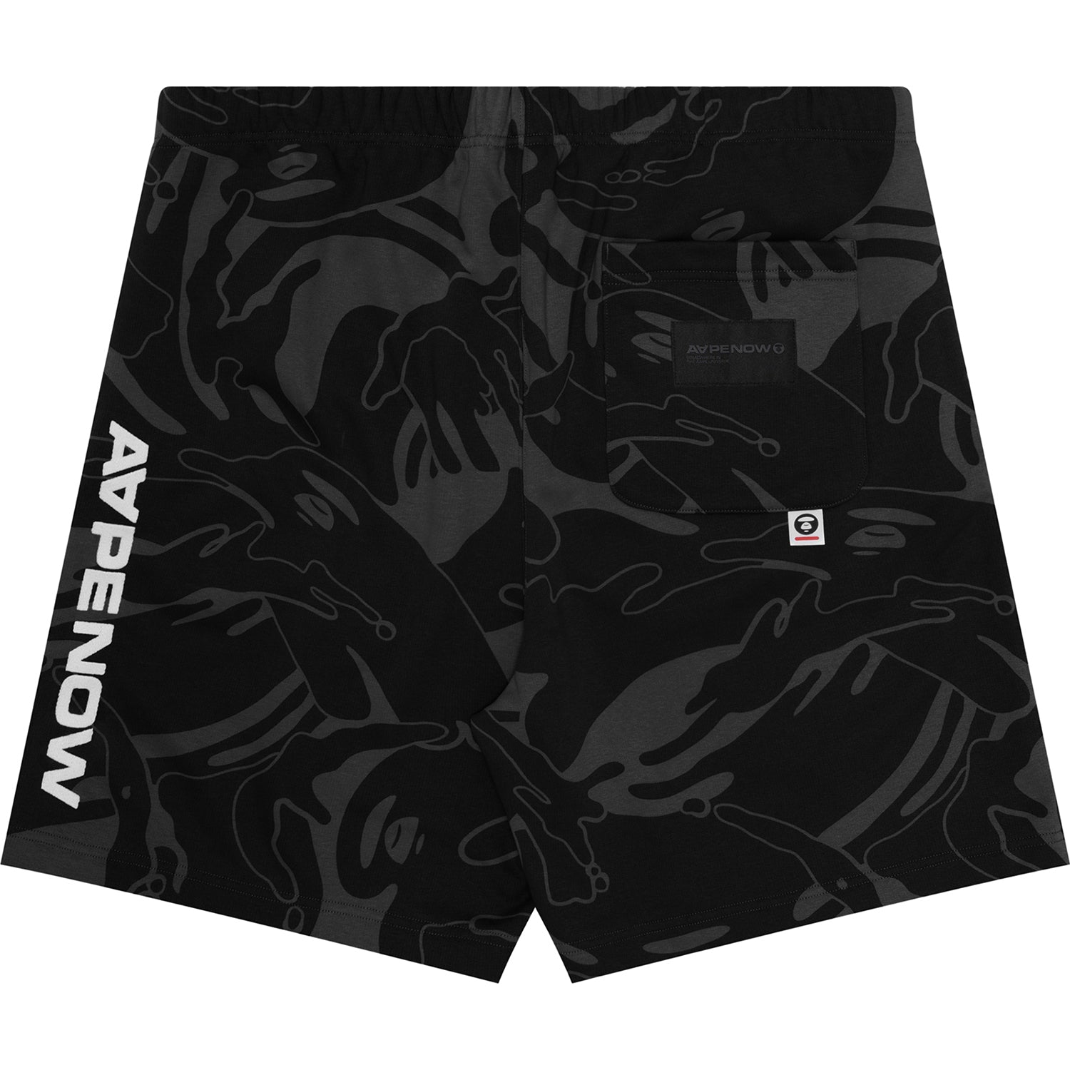 MOONFACE EMBROIDERED CAMO SWEAT SHORTS