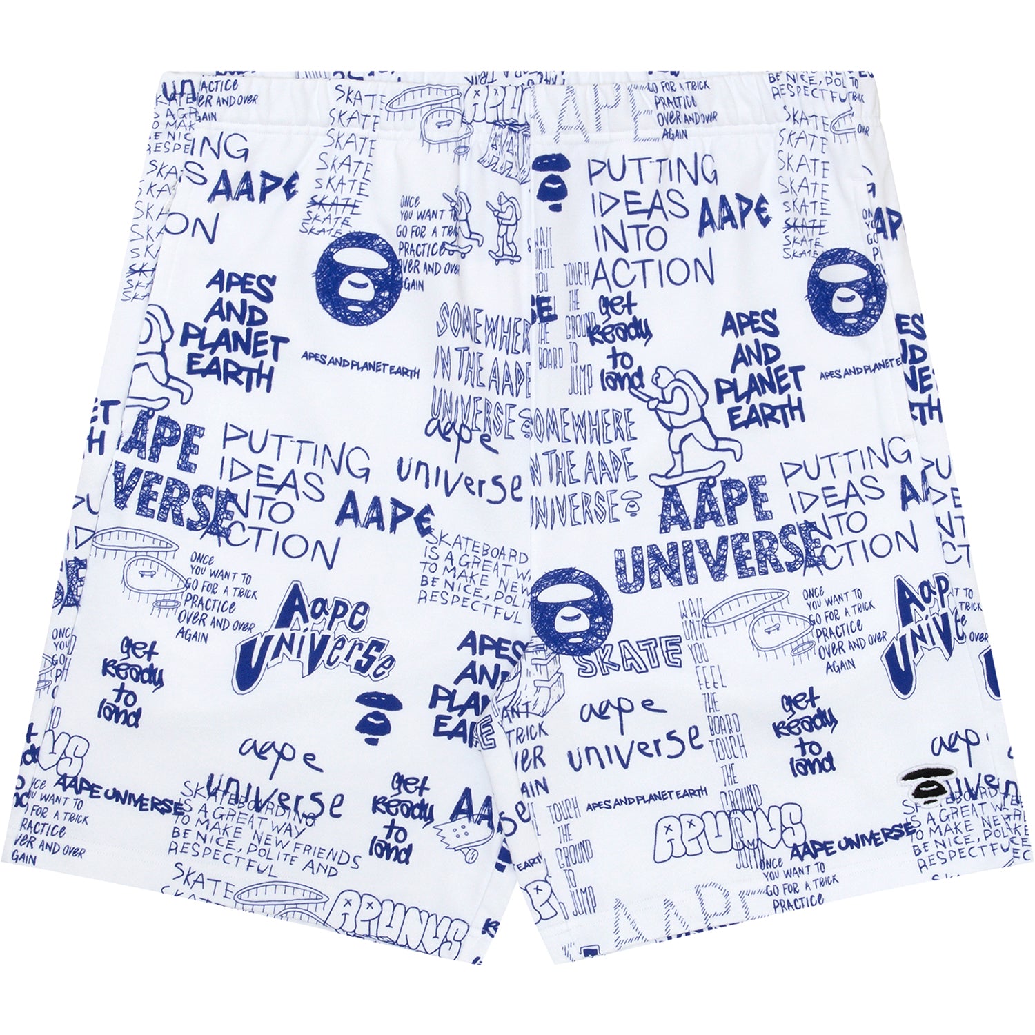 MOONFACE PATTERNED SWEAT SHORTS