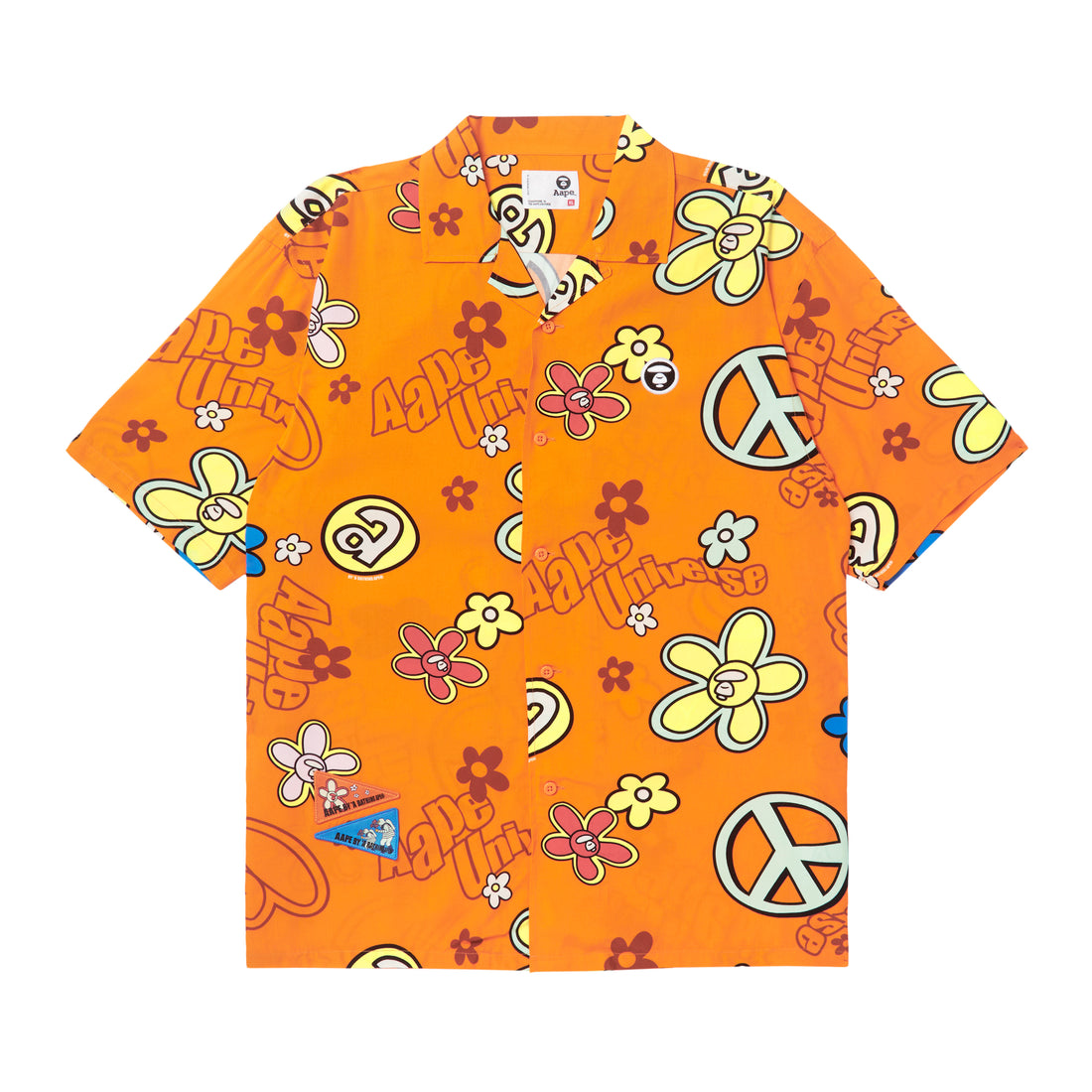 MOONFACE GRAPHIC PATTERNED SHORT-SLEEVE SHIRT