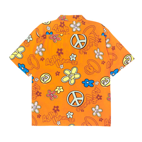 MOONFACE GRAPHIC PATTERNED SHORT-SLEEVE SHIRT