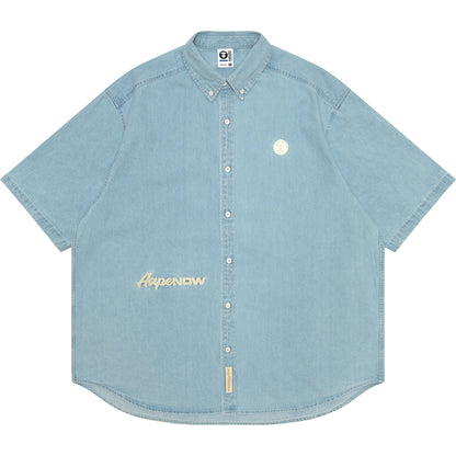 AAPSRM8515XXO/AAPENOW MOONFACE LOGO SHIRT