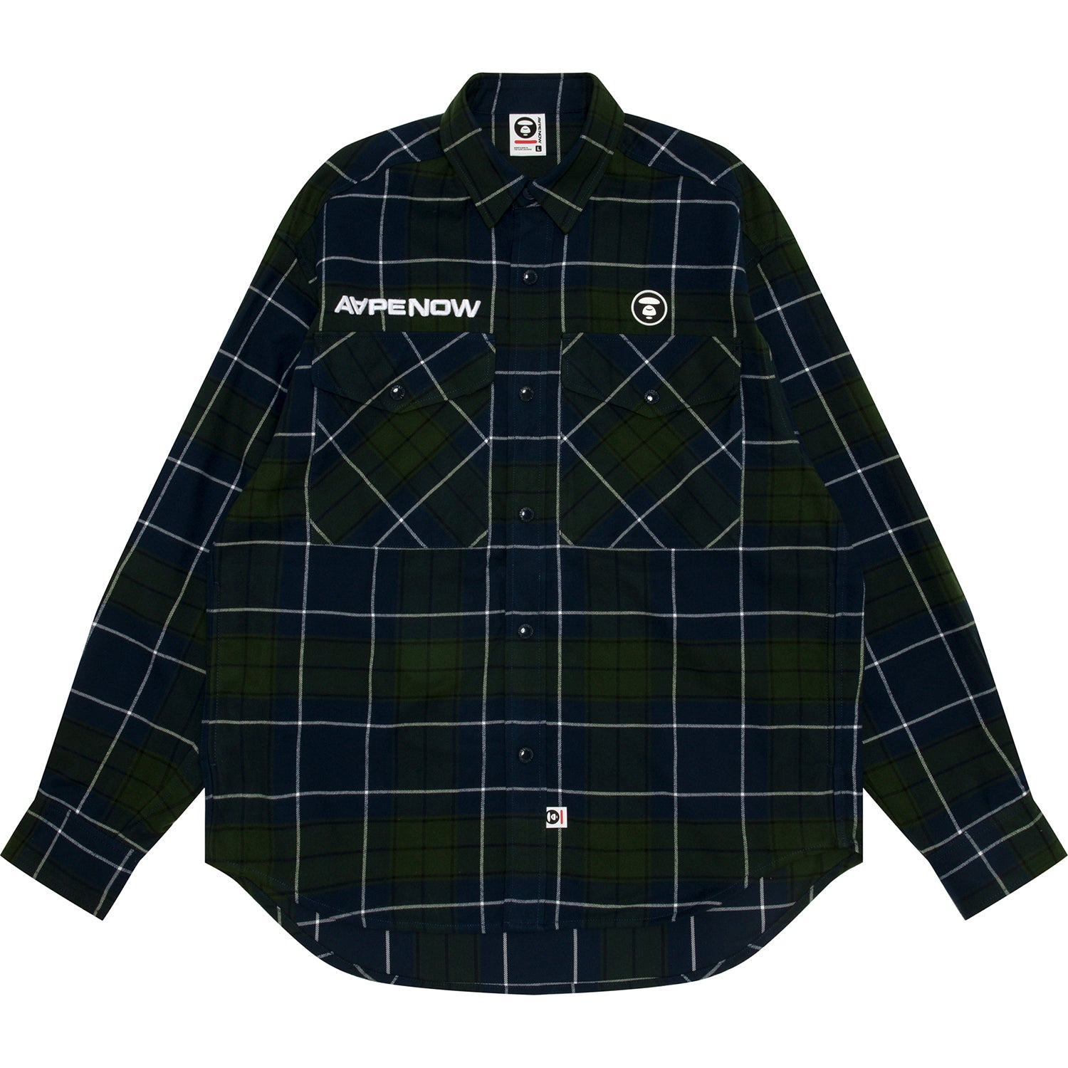 AAPENOW MOONFACE LOGO CHECK LONG SLEEVE SHIRT