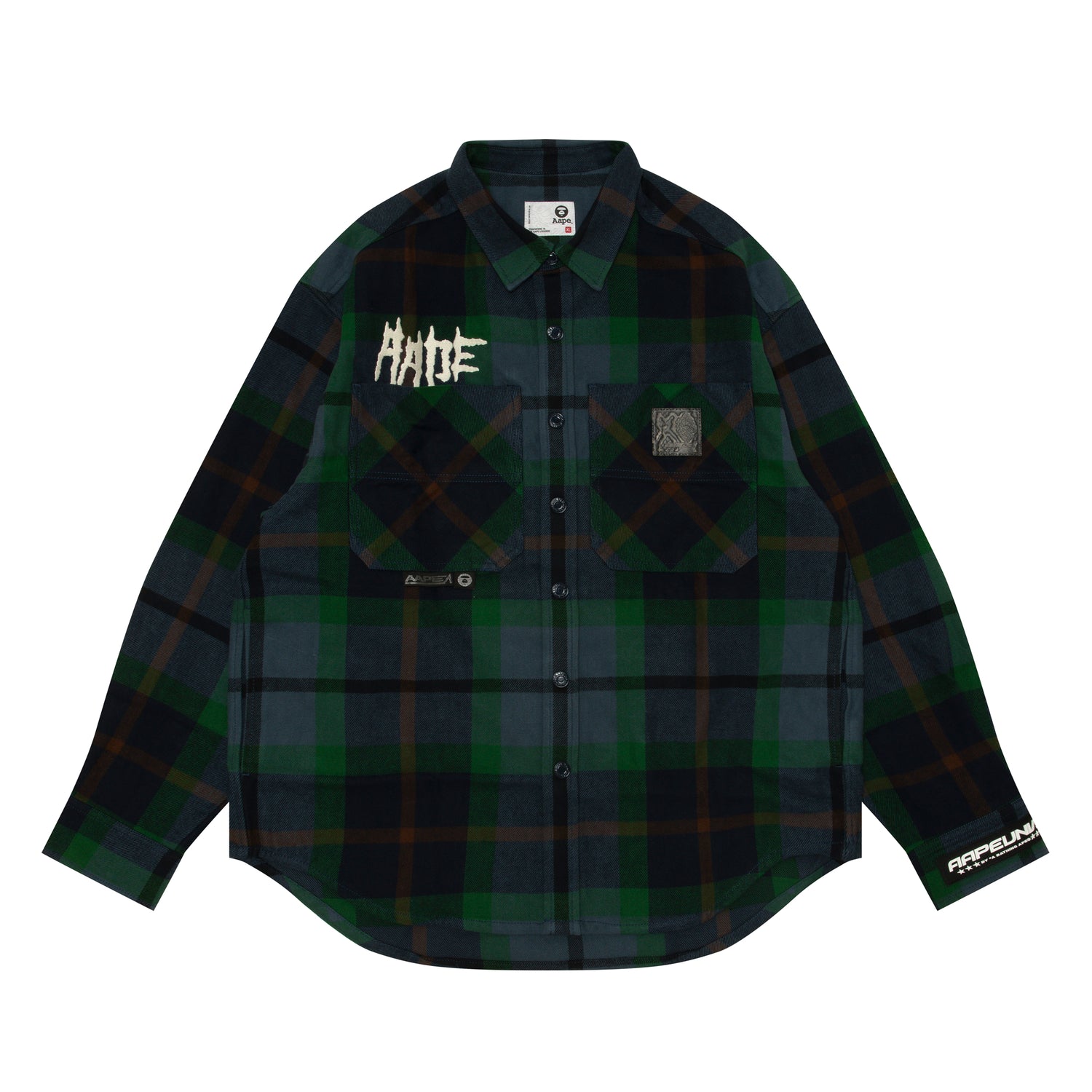 AAPE UNVS CHECK LONG SLEEVE SHIRT