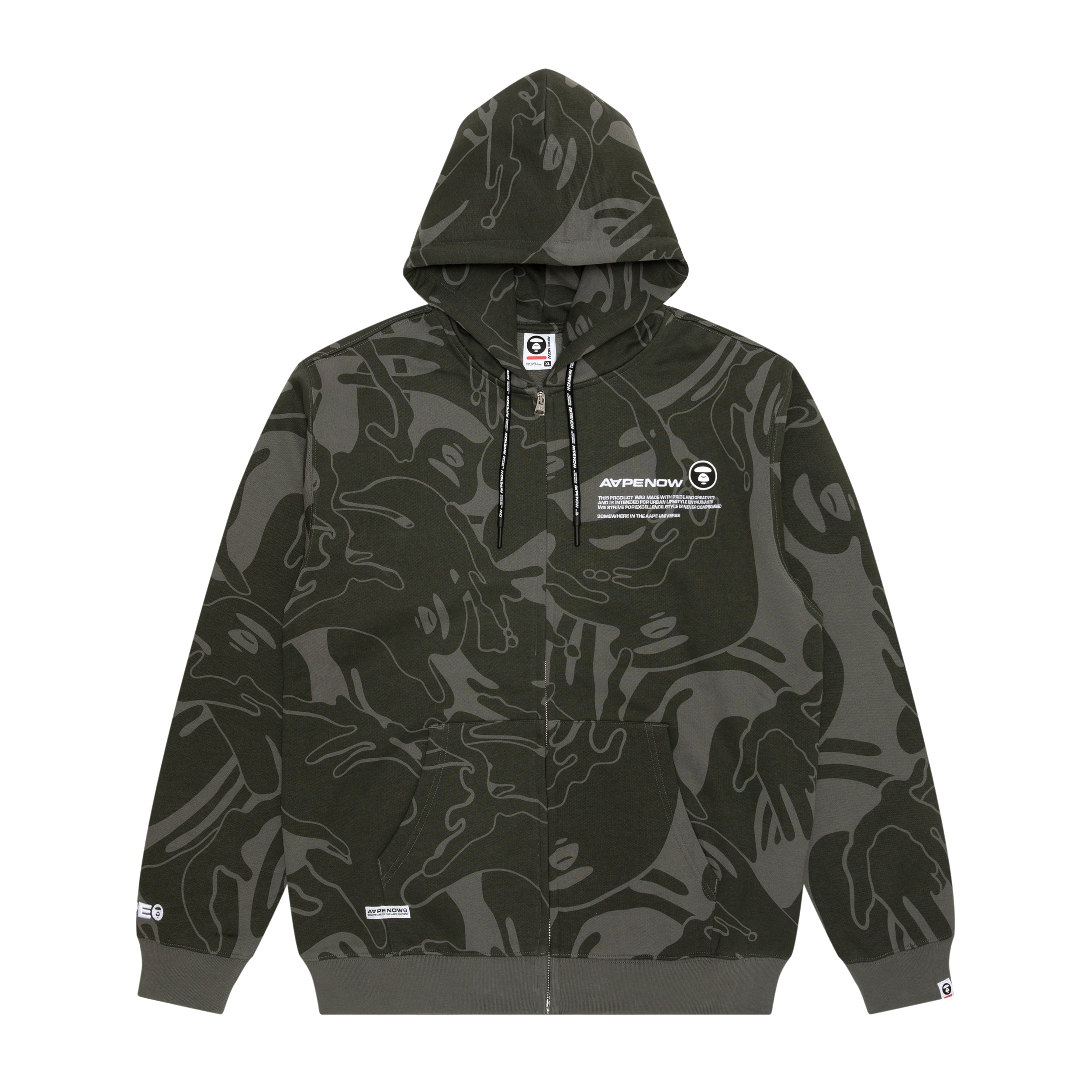 AAPE NOW ZIP UP SWEATER