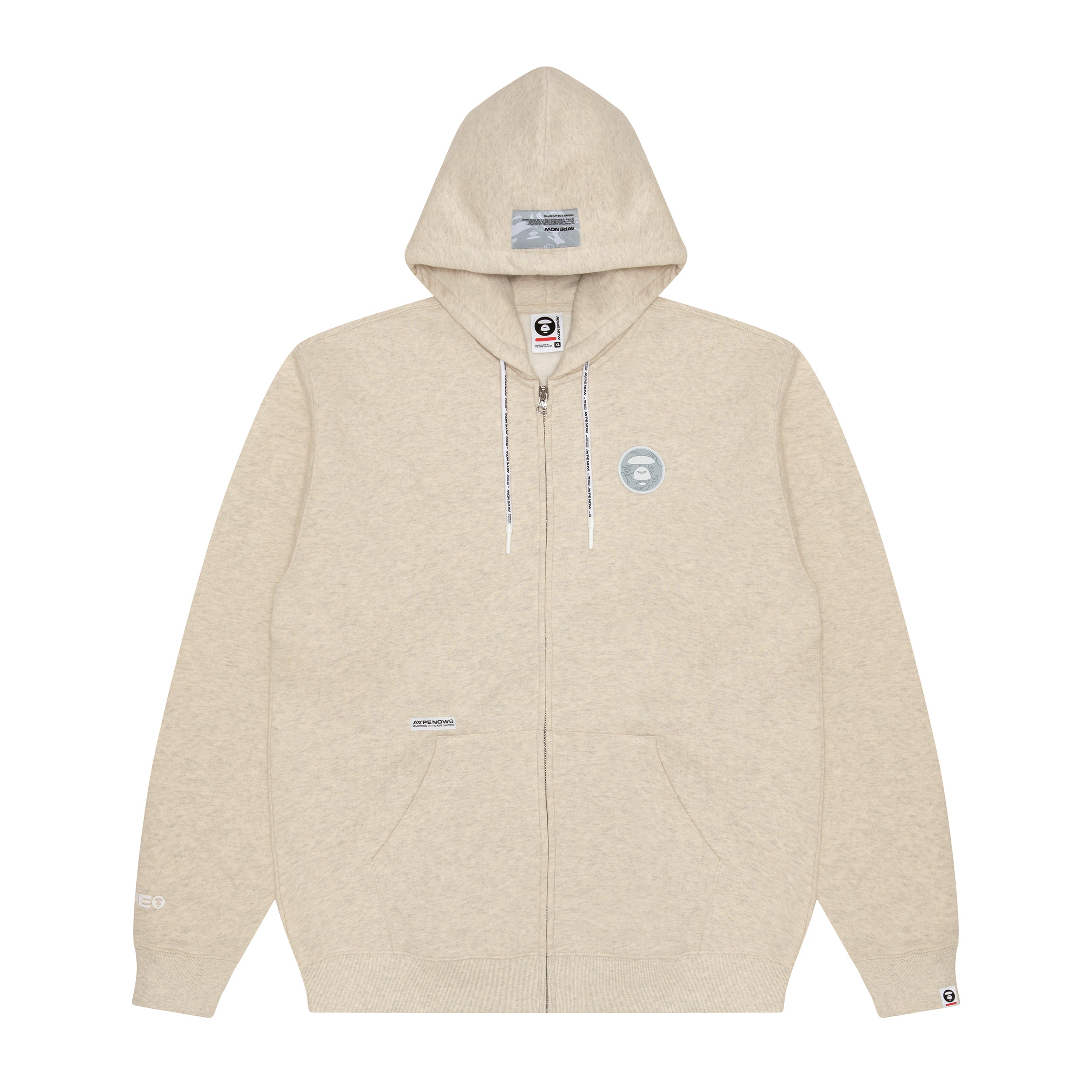 MOONFACE PATCH ZIP-UP HOODIE