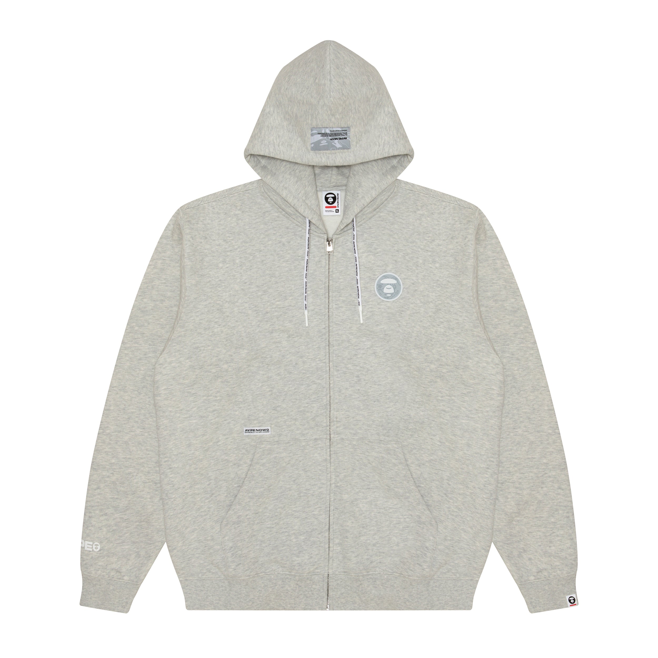 MOONFACE PATCH ZIP-UP HOODIE