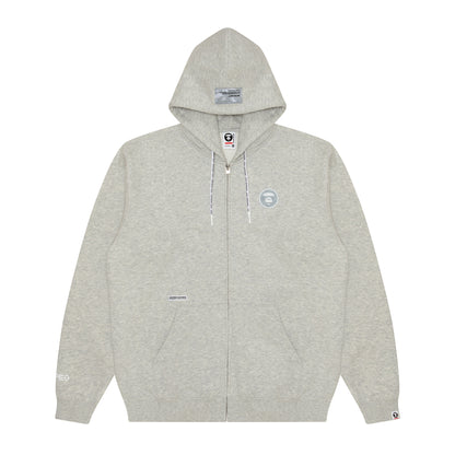 MOONFACE PATCH ZIP-UP HOODIE