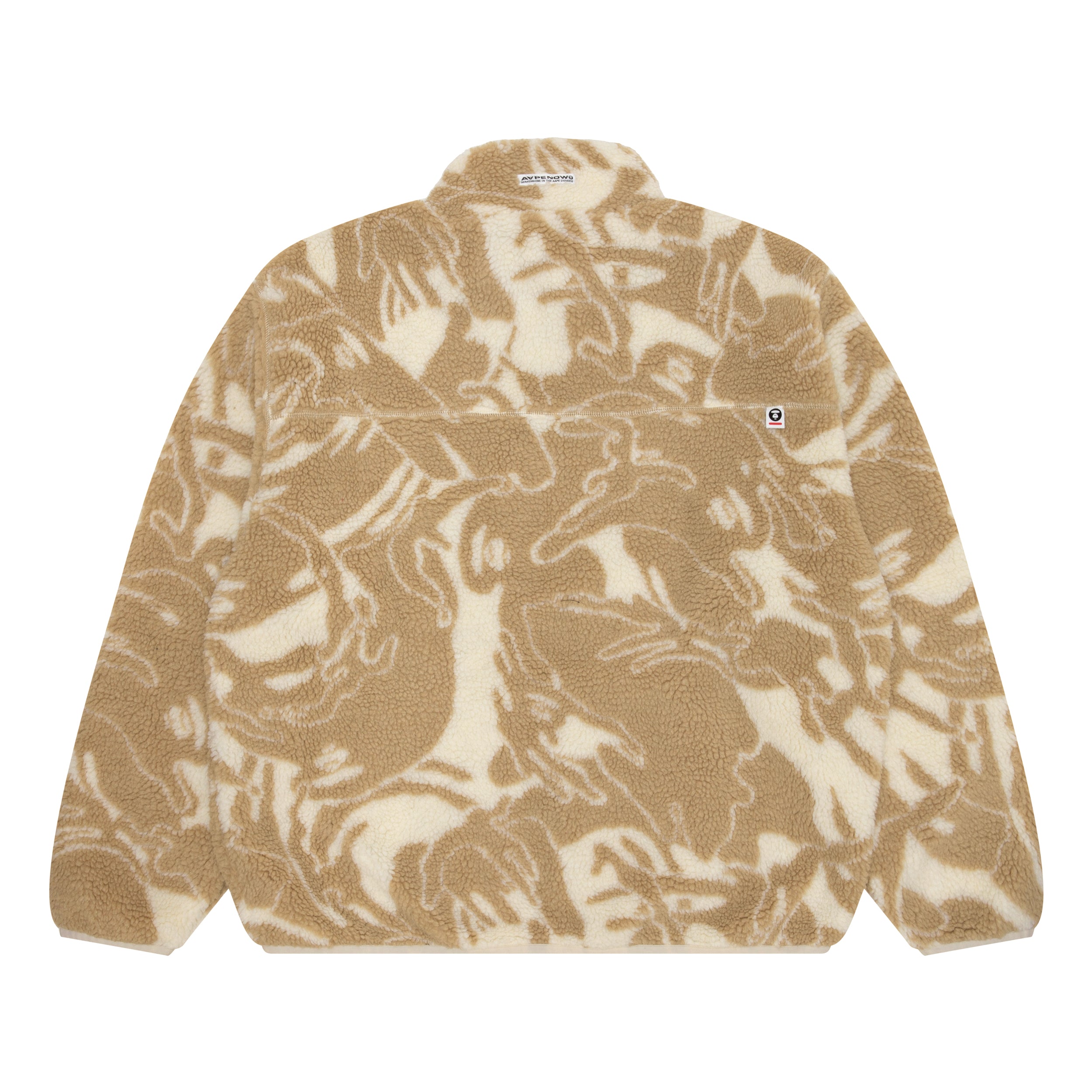 MOONFACE PATCH CAMO FLEECE JACKET