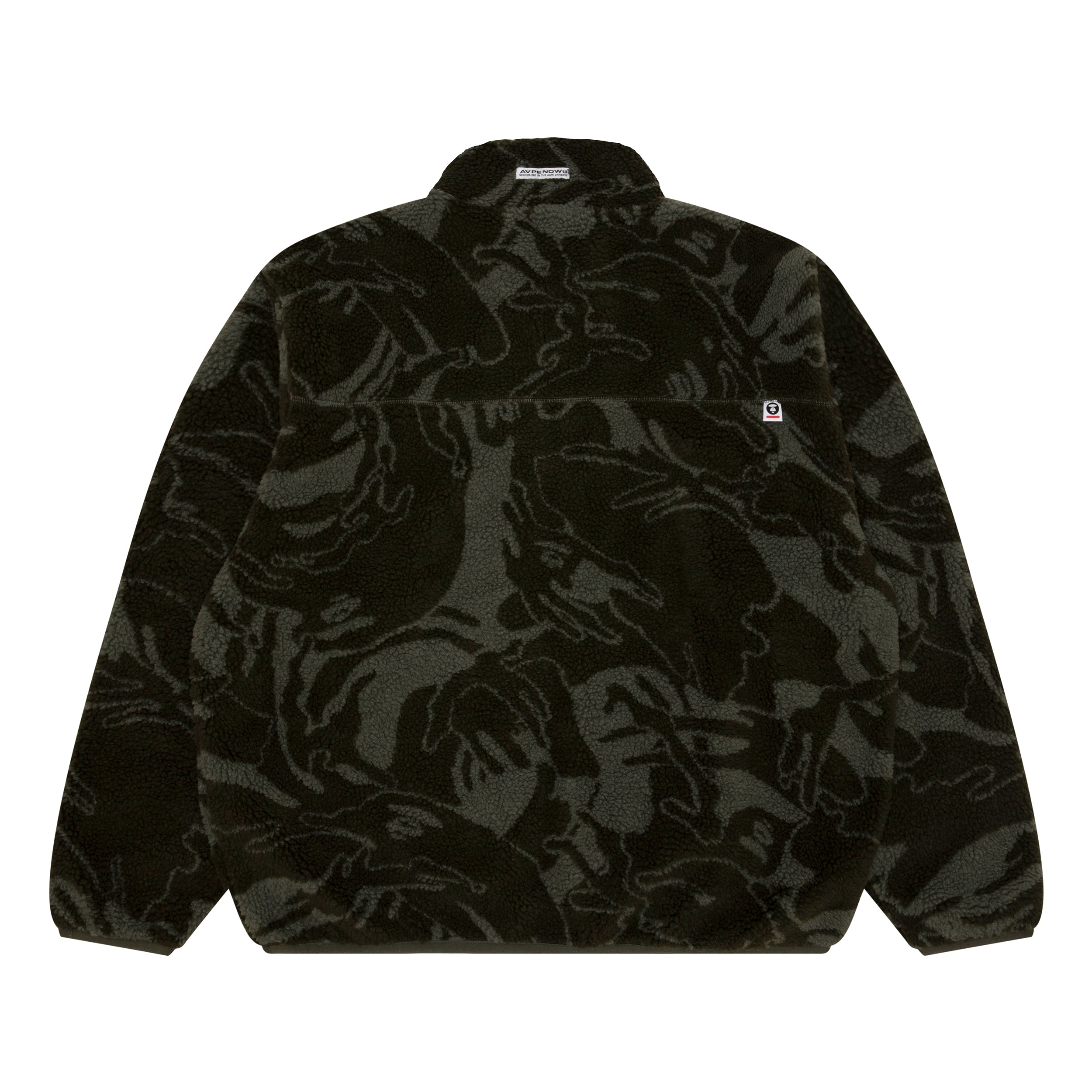 MOONFACE PATCH CAMO FLEECE JACKET