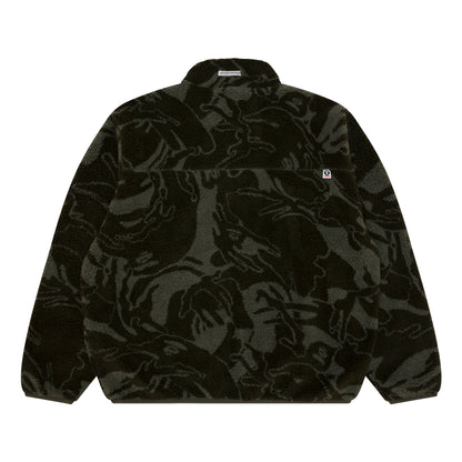 MOONFACE PATCH CAMO FLEECE JACKET