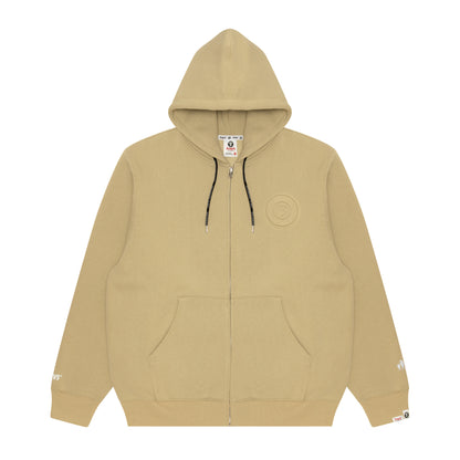 MOONFACE DEBOSSED ZIP-UP HOODIE MEN