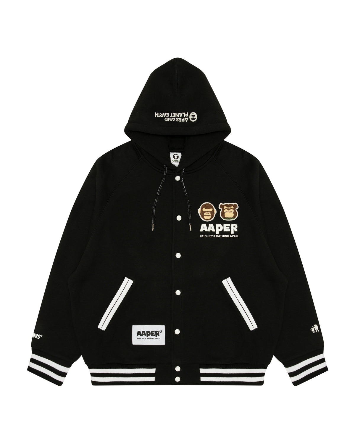 Aaper AAPE AAPER embroidered hooded baseball jacket | Aape official website ...