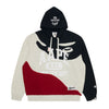 MOONFACE EMBROIDERED PANELLED HOODIE