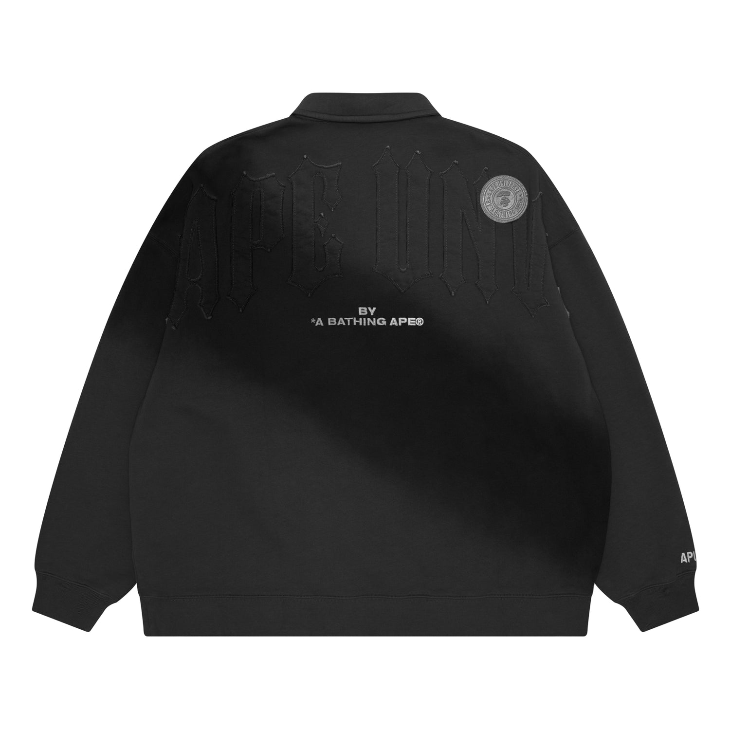 MOONFACE EMBROIDERED HALF-ZIP FLEECE SWEATSHIRT