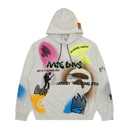 MOONFACE PAINT GRAFFITI HOODIE