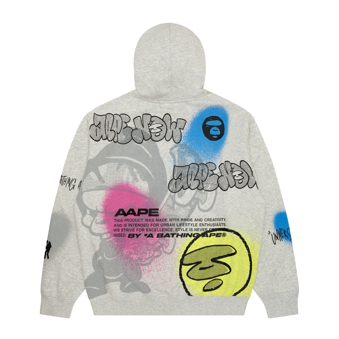 MOONFACE PAINT GRAFFITI HOODIE