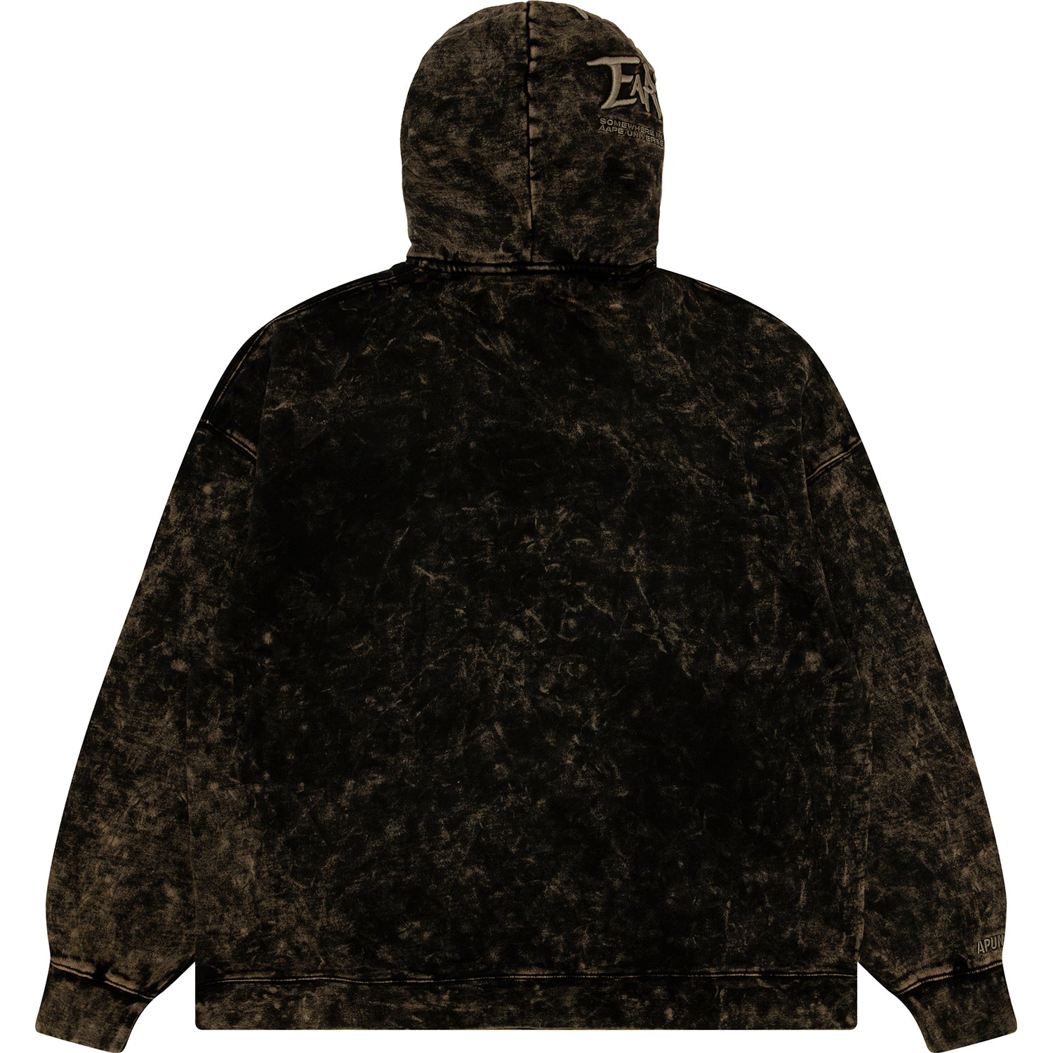 MOONFACE EMBROIDERED HALF-ZIP HOODIE