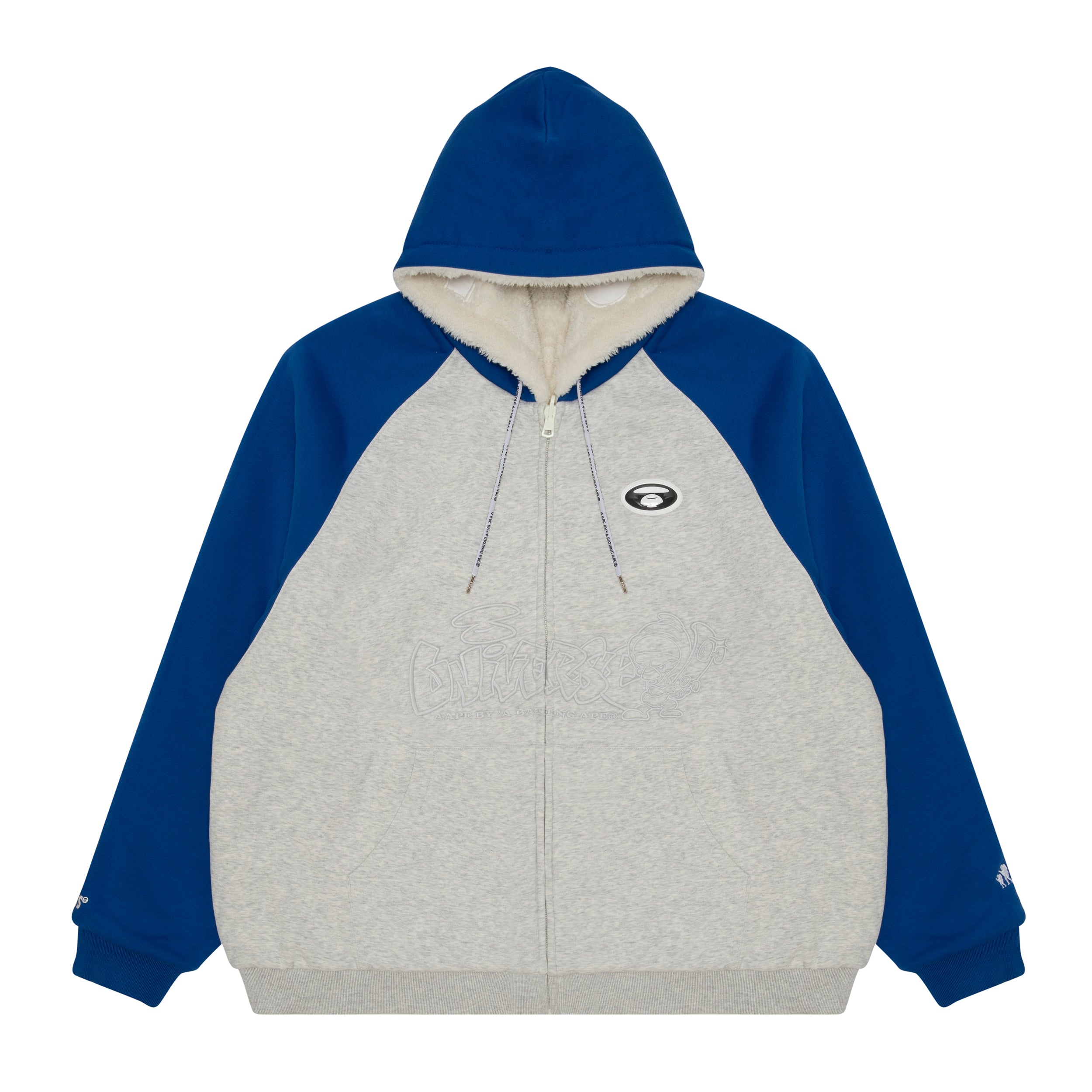 MOONFACE EMBROIDERED REVERSIBLE ZIP-UP HOODIE