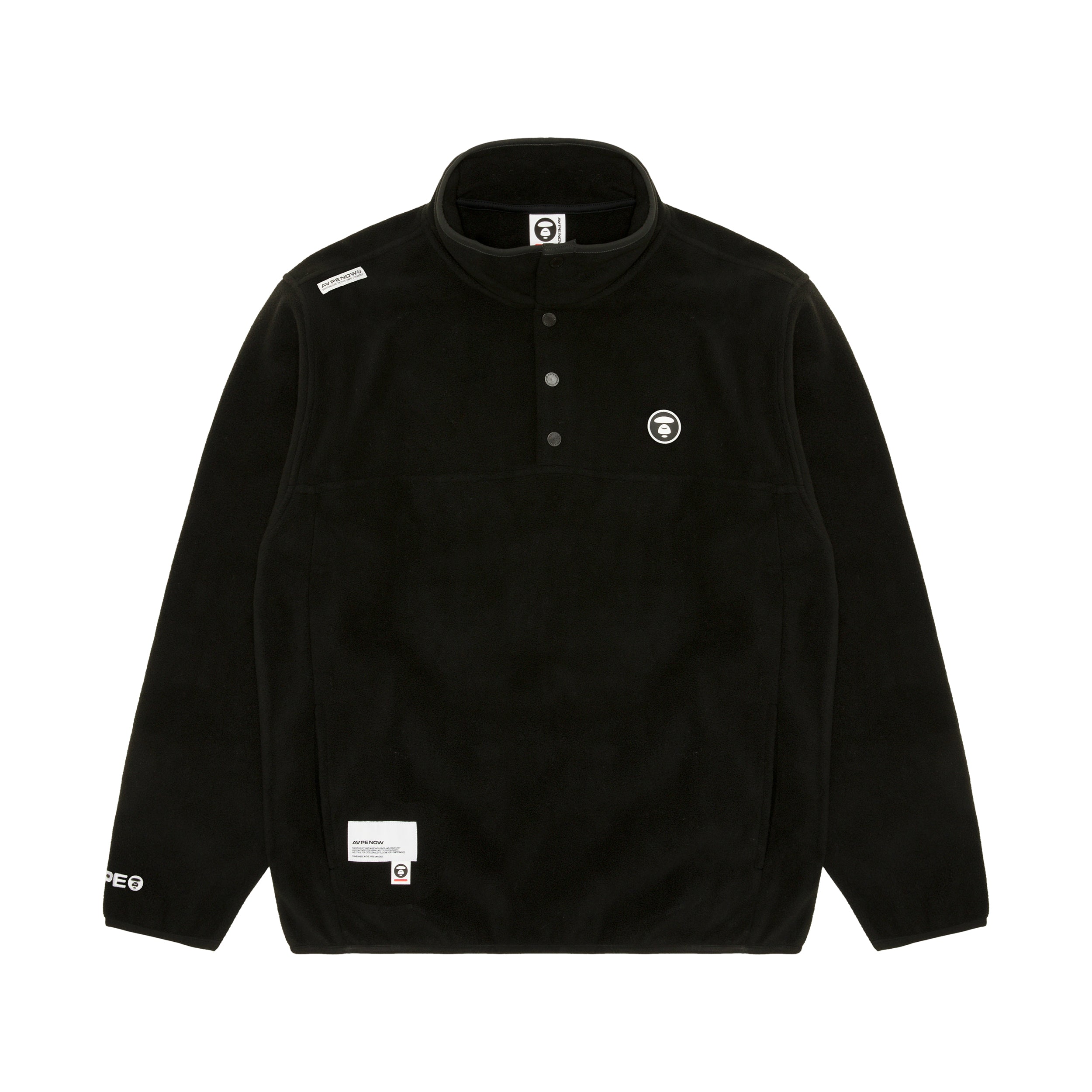 MOONFACE HALF-BUTTON FLEECE SWEATSHIRT