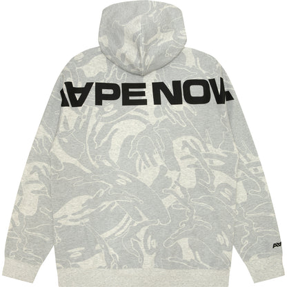 MOONFACE LOGO CAMO ZIP-UP HOODIE