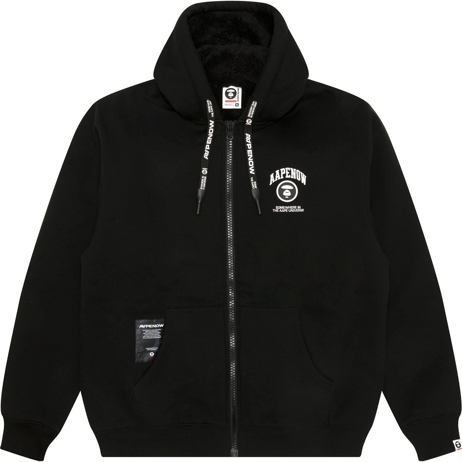 AAPENOW MOONFACE LOGO ZIP-UP HOODIE