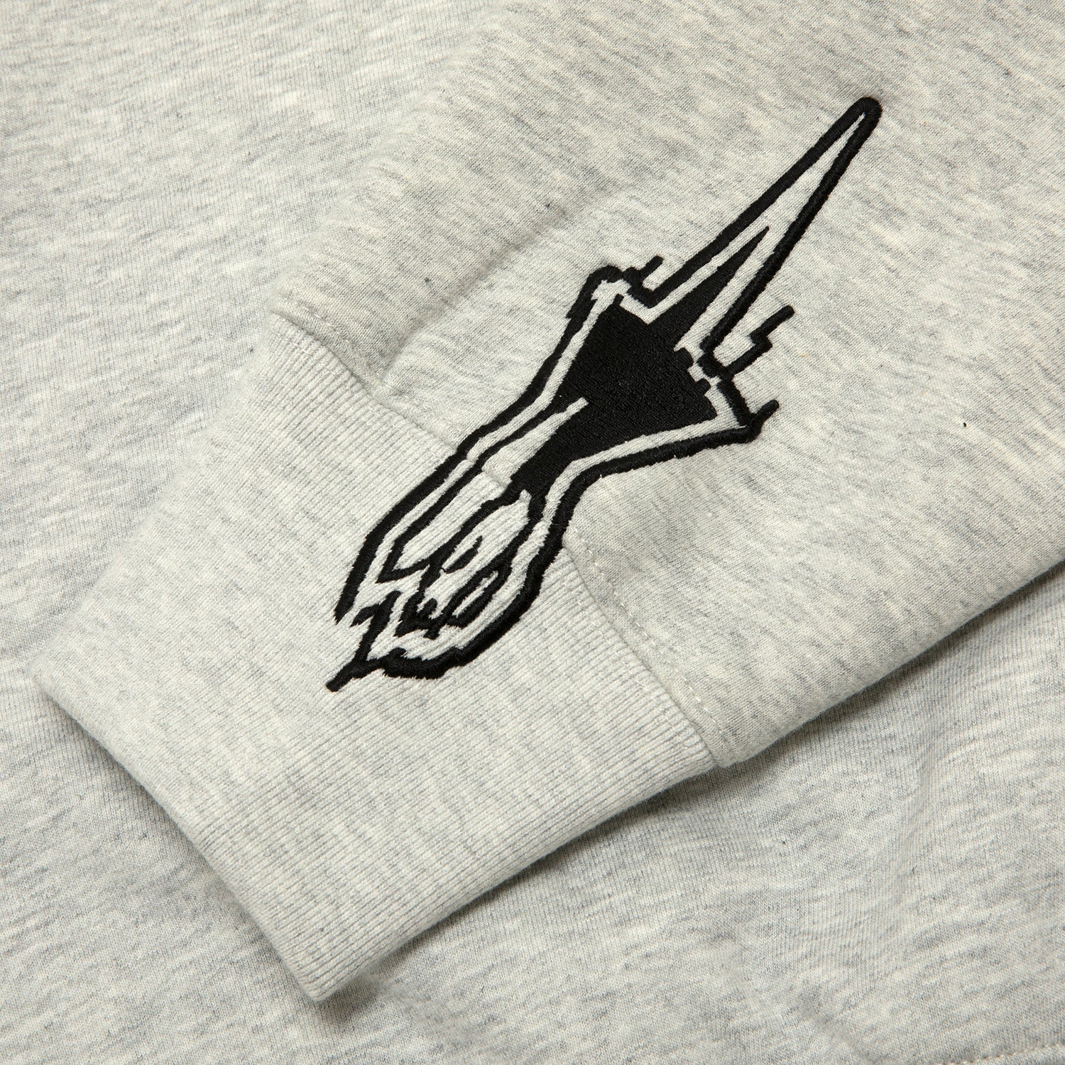 MOONFACE LOGO PATCH ZIP-UP HOODIE