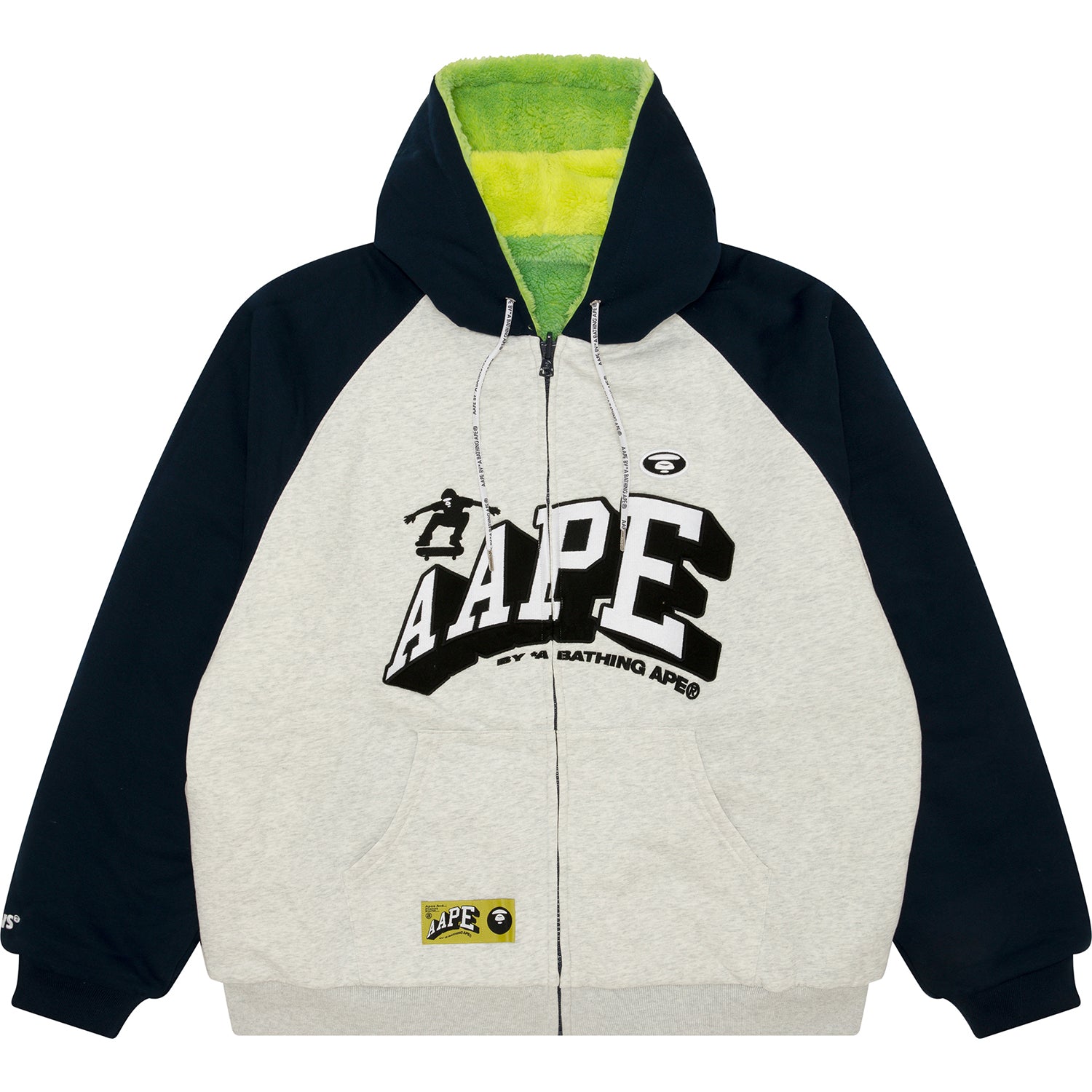 MOONFACE LOGO GRADIENT ZIP-UP FLEECE HOODIE