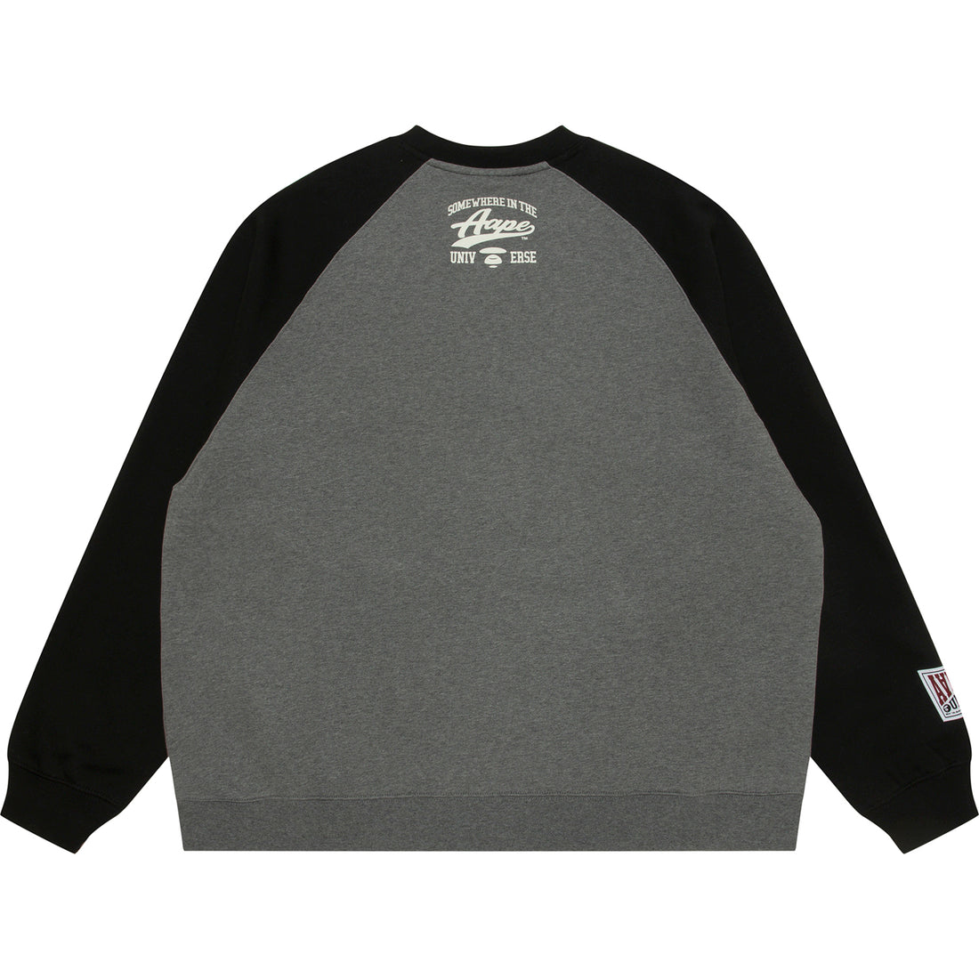 AAPE UNIVERSE MOONFACE LOGO RAGLAN SWEATSHIRT