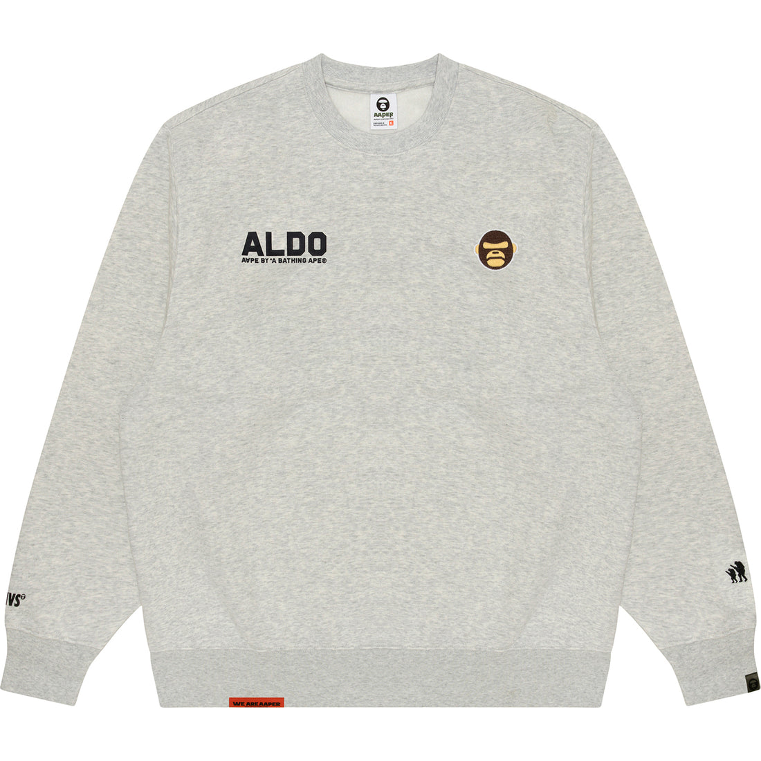 AAPER MOONFACE LOGO CREW NECK SWEATSHIRT