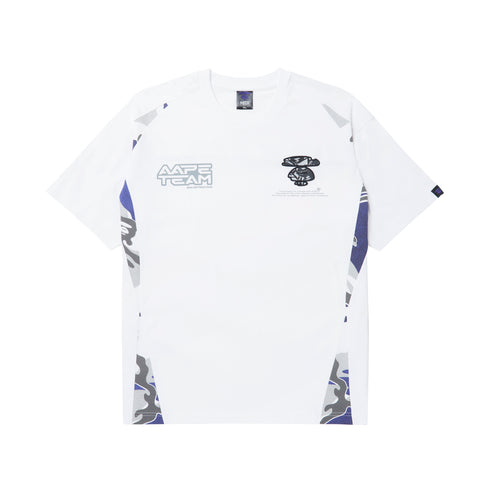 MOONFACE EMBROIDERED CAMO PANELLED TEE