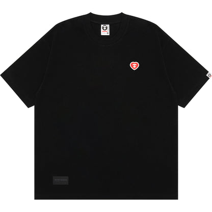 AAPTEM1417XXO/MOONFACE HEART PATCH TEE