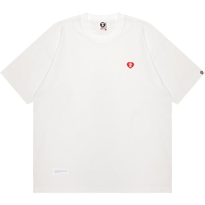 AAPTEM1417XXO/MOONFACE HEART PATCH TEE