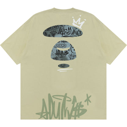 MOONFACE TEXT PRINT TEE