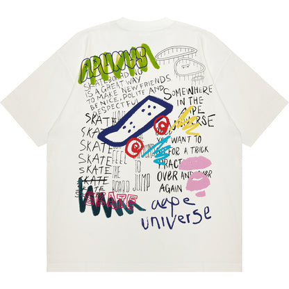 AAPEUNVS GRAFFITI GRAPHIC TEE