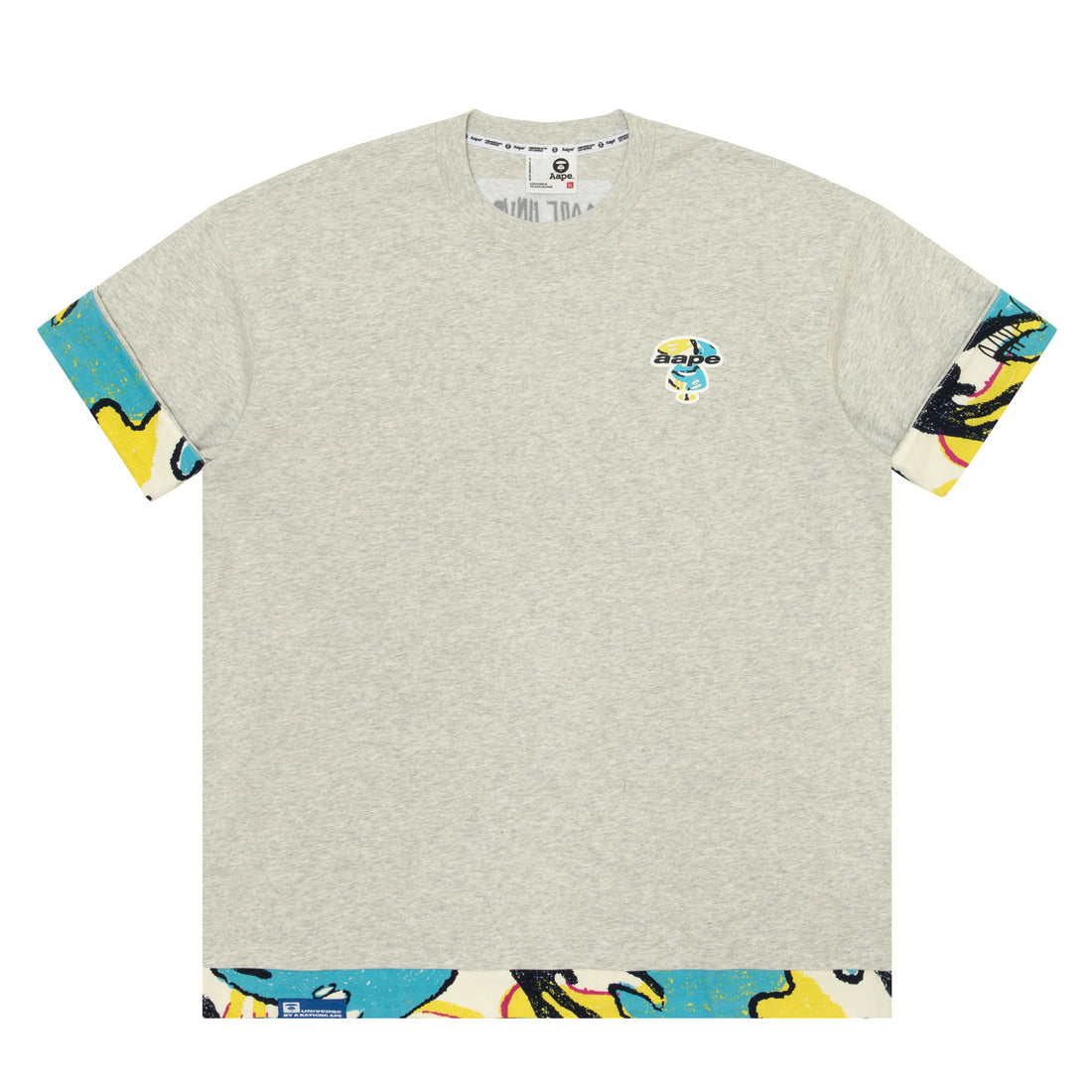 MOONFACE CONTRASTING-TRIMMED TEE