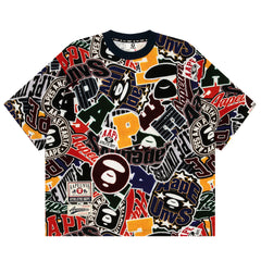 MOONFACE GRAPHIC PATTERNED TEE