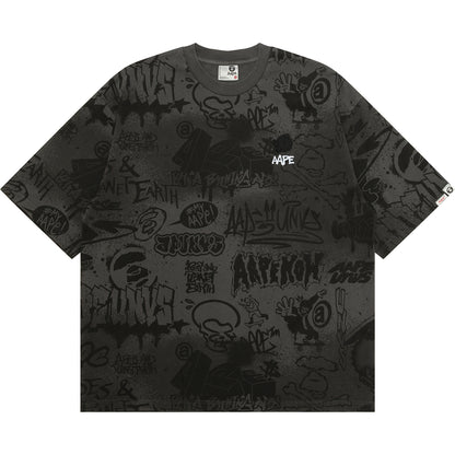 MOONFACE LOGO GRAFFITI PRINT TEE