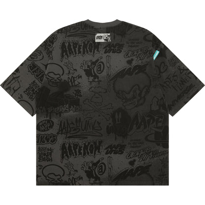 MOONFACE LOGO GRAFFITI PRINT TEE