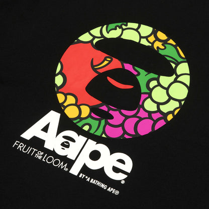 AAPE X FRUIT OF THE LOOM MOONFACE LOGO-PRINTED TEE