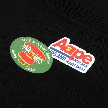 AAPE X FRUIT OF THE LOOM MOONFACE LOGO-PRINTED TEE