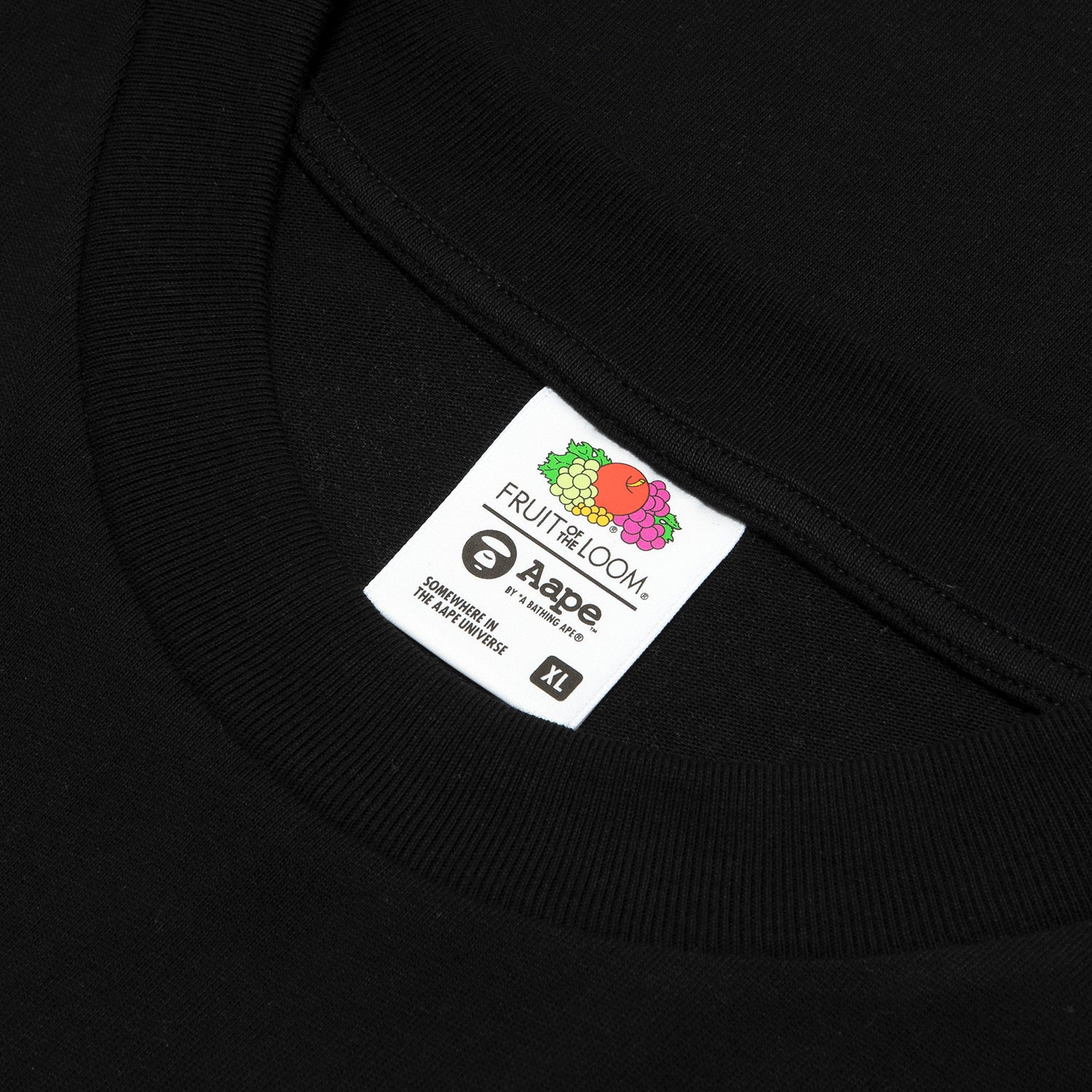 AAPE X FRUIT OF THE LOOM MOONFACE LOGO-PRINTED TEE