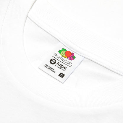 AAPE X FRUIT OF THE LOOM MOONFACE LOGO-PRINTED TEE