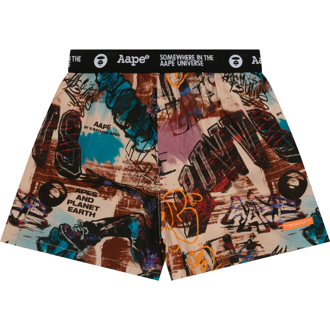 AAPE UNVS MOONFACE LOGO GRAFFITI-PRINT BOXERS