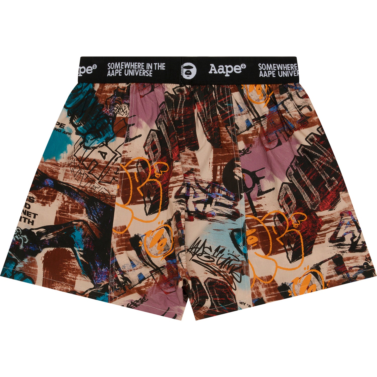 AAPE UNVS MOONFACE LOGO GRAFFITI-PRINT BOXERS