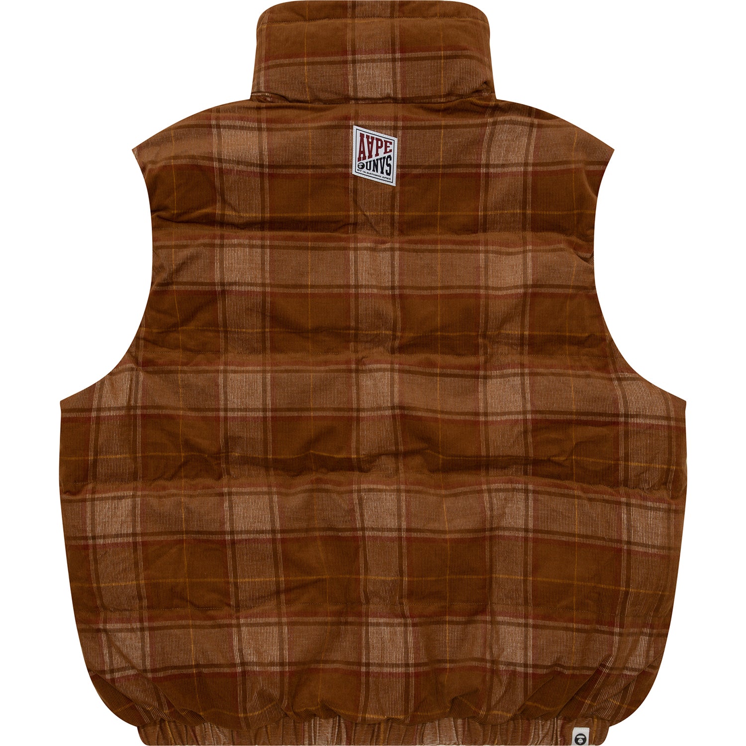 MOONFACE LOGO CHECK ZIP-UP VEST