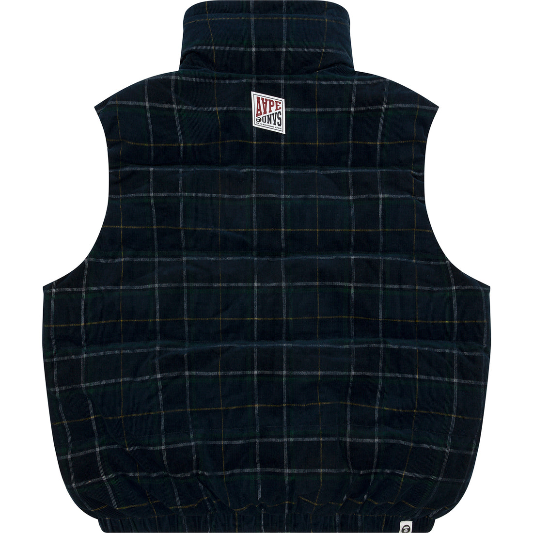 MOONFACE LOGO CHECK ZIP-UP VEST